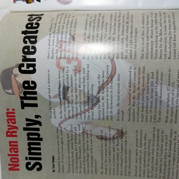 Nolan Ryan Special Salute Magazine - Picture 4 of 7